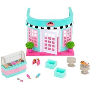 Mini Ice Cream Shop Playset - Aqua & Pink Pretend Play